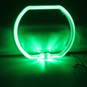 Planet Gates green / 120mm 100/76MM LED Angel Eyes Square Guide Halo Ring Daytime Running Lights With Driver For Bi Xenon Headlight Lenses DRL Accessories
