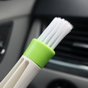 Planet Gates Green / 1pc 1pc 2-in-1 Car Outlet Vent Cleaner, Air Conditioning Outlet Vent Cleaning Brush, Car Internal Cleaning Tool, Multipurpose Interior Dust Remover