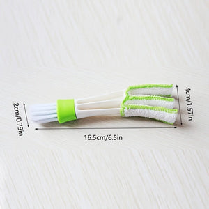 Planet Gates Green / 1pc 1pc 2-in-1 Car Outlet Vent Cleaner, Air Conditioning Outlet Vent Cleaning Brush, Car Internal Cleaning Tool, Multipurpose Interior Dust Remover