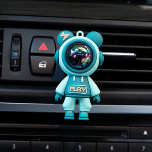 Planet Gates Green 1pc 1pc/4pcs Astronaut Lightning Bear Design Car Air Freshener, Car Air Vent Aromatherapy Diffuser Clip, Car Air Outlet Decoration Clip, Car Interior Decoration Accessories