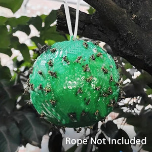 Planet Gates Green 1pc Cute Ball Design Sticky Traps: Capture Fruit Flies, Mosquitoes & Other Flying Insects Indoors & Outdoors Fly Catcher Non-toxic Rescue Outdoor Fly Trap Ball Insect Trap To Hang Up For Balcony, Patio, Garden Supplies