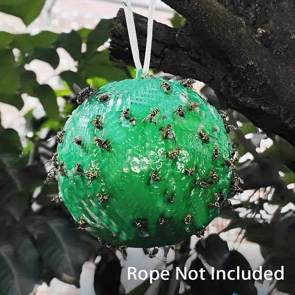Planet Gates Green 1pc Cute Ball Design Sticky Traps: Capture Fruit Flies, Mosquitoes & Other Flying Insects Indoors & Outdoors Fly Catcher Non-toxic Rescue Outdoor Fly Trap Ball Insect Trap To Hang Up For Balcony, Patio, Garden Supplies
