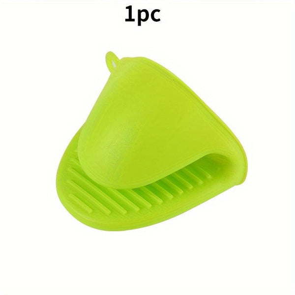 Planet Gates Green 1pc Heat-Resistant Silicone Oven Glove - Perfect for Baking & Grilling!