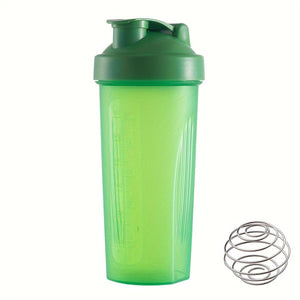 Planet Gates Green 1pc, Large Sports Shake Cup, With Metal Stirring Ball, For Protein Powder Shake Drink Mixing, Sports Water Bottle, Suitable For Gym, School Playground Work And Others, The Best Companion For Sports People, 600ml/20oz