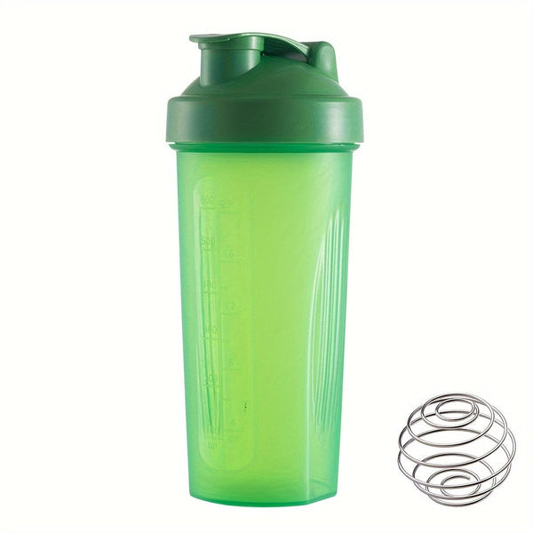 Planet Gates Green 1pc, Large Sports Shake Cup, With Metal Stirring Ball, For Protein Powder Shake Drink Mixing, Sports Water Bottle, Suitable For Gym, School Playground Work And Others, The Best Companion For Sports People, 600ml/20oz