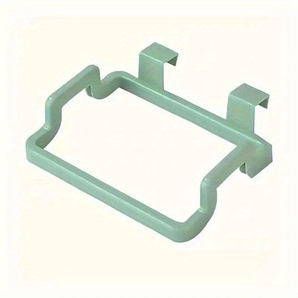 Planet Gates Green 1pc Over-the-Cabinet Garbage Container: Reusable Plastic Bag Holder Rack For Car, Kitchen, Pantry, Garage & Bathroom