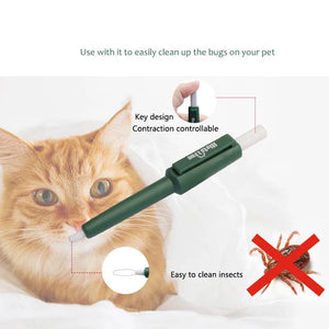 Planet Gates green 1Pc Pet Tick Twist Remover Hook Picker Flea Scratching Extractor Cat Dog Grooming Product Mite Tool Tweezers Pen Louses Pliers
