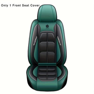 Planet Gates Green 1pc Universal Car Seat Covers PU Leather Seat Covers Cushion Car Seat Protector Mat For Sedan SUV Car Accessories (Only 1 Front Seat Cover)
