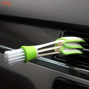 Planet Gates Green 2-in-1 Air Conditioning Outlet Vent Brush Internal Cleaning Tools Interior Multi-purpose Dust Cleaner For Car