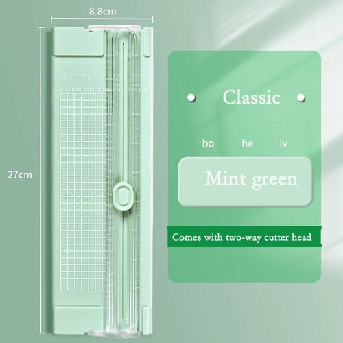 Planet Gates Green 2024 Fashion Popular Guillotine A4/A5 Paper Photo Trimmers Cutter Scrapbook Trimmer Lightweight Cutting Machine Office Supplies