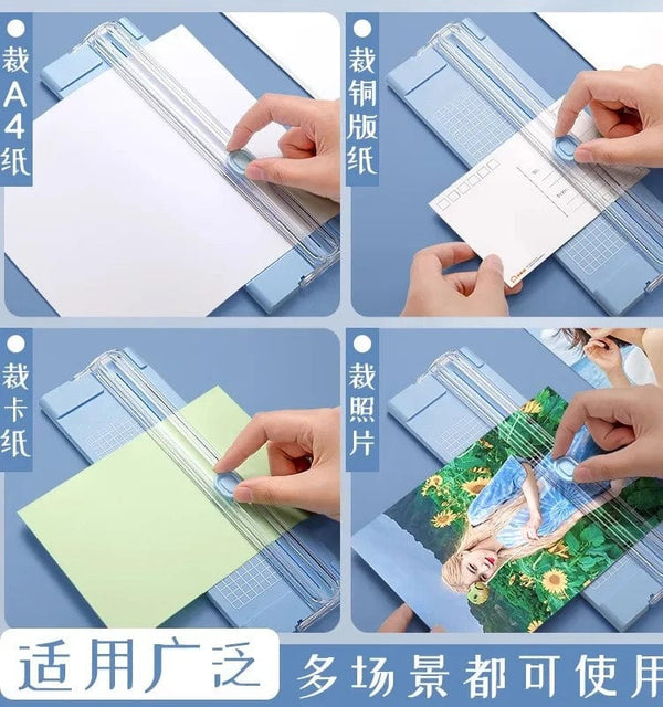 Planet Gates Green 2024 Fashion Popular Guillotine A4/A5 Paper Photo Trimmers Cutter Scrapbook Trimmer Lightweight Cutting Machine Office Supplies