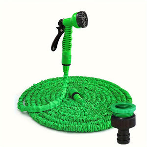 Planet Gates Green / 25FT 1pc Expandable Garden Hose Flexiable Water Hose With 7 Function Nozzle Lightweight Retractable Garden Hose For Outdoor, 7.62meter-60.96meter