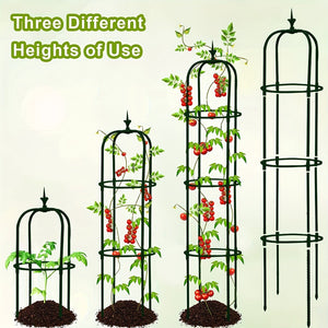 Planet Gates Green / 28.5*28.5*153CM 1pc, Tower Obelisk Garden Trellis Plant Support For Climbing Vines And Flowers Stands, Black Rustproof Lightweight Plant Tower, 152.91/28.45 Cm, Green