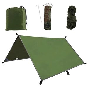 Planet Gates Green / 3*3M 3x3m Car Side Awning Outdoor Camping Tent Tarp Waterproof Picnic Mat with Carrying Bag RainTarp Hammock Canopy Shade Sun Shelter