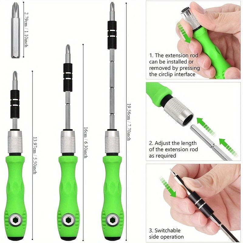 Planet Gates Green 32pcs In 1 32 In 1 Precise Screwdriver Set Mini Magnetic Bits Kit Phone Laptop Mobile Maintenance Tool