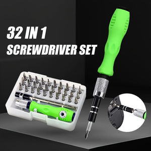 Planet Gates Green 32pcs In 1 32 In 1 Precise Screwdriver Set Mini Magnetic Bits Kit Phone Laptop Mobile Maintenance Tool