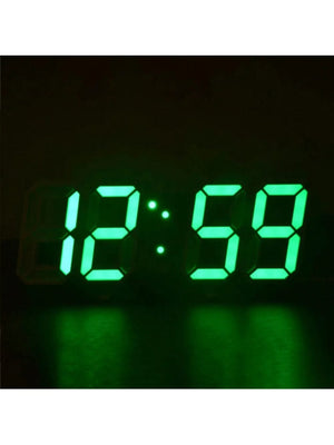 Planet Gates green 3D LED Digital Clock Luminous Fashion Wall Clock Multifunctional Creative USB Plug In Electronic Clock Home Decoration