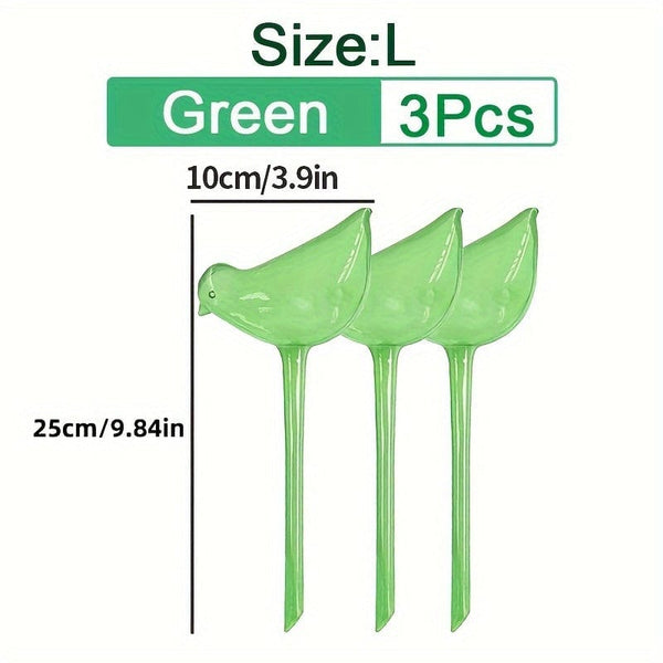 Planet Gates Green / 3pcs 3pcs Large Size 25cm*9cm (9.84in*3.94in) Imitation Glass Plastic Bird Automatic Watering Device Lazy Watering Device Travel Drip Device Lazy Watering Device Round Watering Device