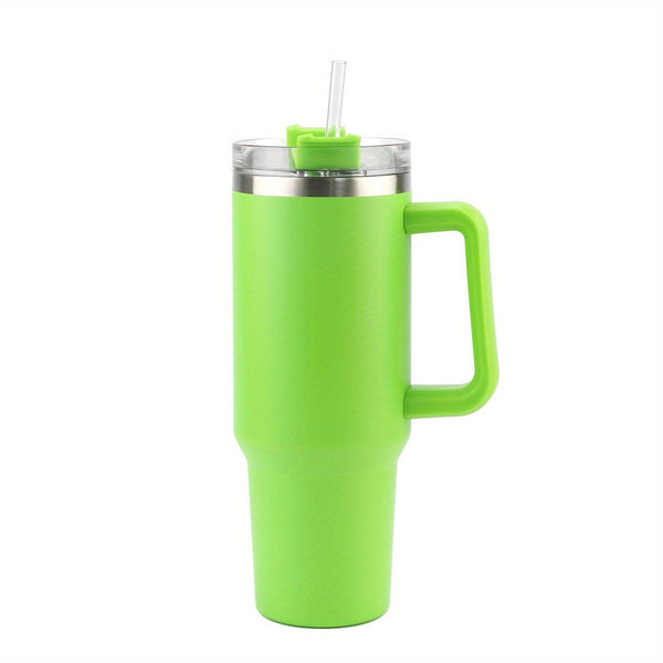 Planet Gates Green / 40oz 1pc 40 Oz Tumbler With Lid And Straw, 18/8 Stainless Steel Vacuum Insulated Travel Mug, Thermal & Lced Coffee Cup, Double Wall Leak-proof Sports Water Bottle For Hot And Cold Drinks