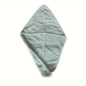 Planet Gates Green / 40X60 1pc Fast-Absorbent Hair Towel Wrap, Quick-Drying Hair Turban With Button, Soft And Comfortable Women's Daily Head Towel Wrap, Bathroom Supplies, Home Supplies