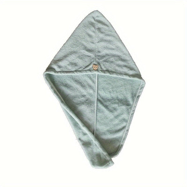 Planet Gates Green / 40X60 1pc Fast-Absorbent Hair Towel Wrap, Quick-Drying Hair Turban With Button, Soft And Comfortable Women's Daily Head Towel Wrap, Bathroom Supplies, Home Supplies