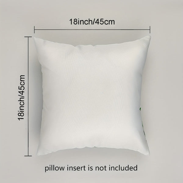 Planet Gates Green / 45*45cm 4pcs Tropical Plants Throw Pillow Covers Outdoor Waterproof Cushion Cover Modern Artistic Green Leaf Decorative Pillow Cases Home Decor Square 18x18 Inches Pillow Cover Summer White Pillowcases