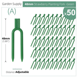 Planet Gates Green-48mm 50PCS Strawberry Planting Fork Green Stolon Fixator Watermelon Vine Pressing Device Garden Plants Fastening Fixture Clamp Clips