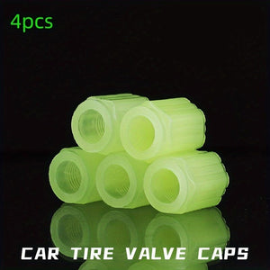 Planet Gates Green-4pcs 4pcs Luminous Valve Stem Caps, Universal Car Fluorescent Car Tire Valve Caps, Luminous Bicycle Tire Valve Stem Caps, Decorative Car Accessories