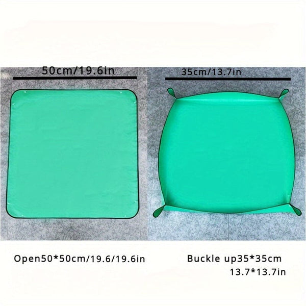 Planet Gates Green / 50*50cm/19.6*19.6in 1 Pack, 49.78*49.78cm Garden Mats Waterproof Thickened Soil Change Mats Plant Flowers And Meat Tools Change Pot Plant Mats Gardening Tools