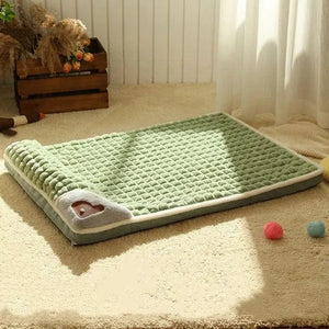 Planet Gates green / 50x35 cm MADDEN Winter Warm Dog Mat Luxury Sofa for Small Medium Dogs Plaid Bed for Cats Dogs Fluff Sleeping Removable Washable Pet Beds