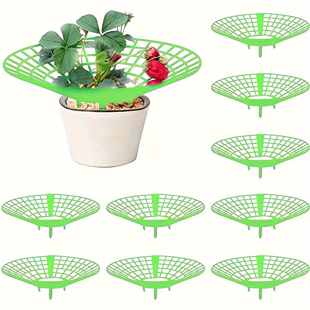 Planet Gates Green 5pcs Strawberry Bracket, Strawberry Seedling Planting Rack, Sun Flower Rack, Potted Strawberry Anti-corrosion Artifact, Fruit Support Rack
