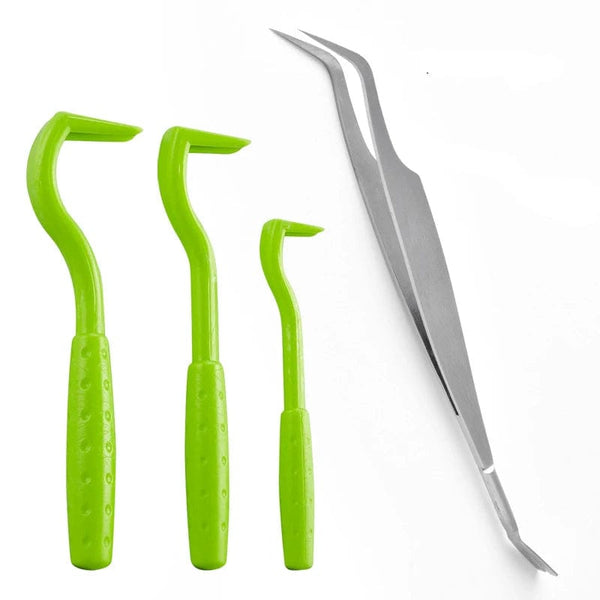 Planet Gates Green 6 pieces Pet Tick Removal Tool Kit Pet Hair Comb Dog Louse 2in1 Tweezer Pet Flea Removal comb For Cat and Dog