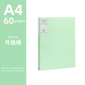 Planet Gates green 60 pages JIANWU A4 Morandi File Bag 100 Pages Data Book Large Capacity File Folder Portfolio Office Stationery