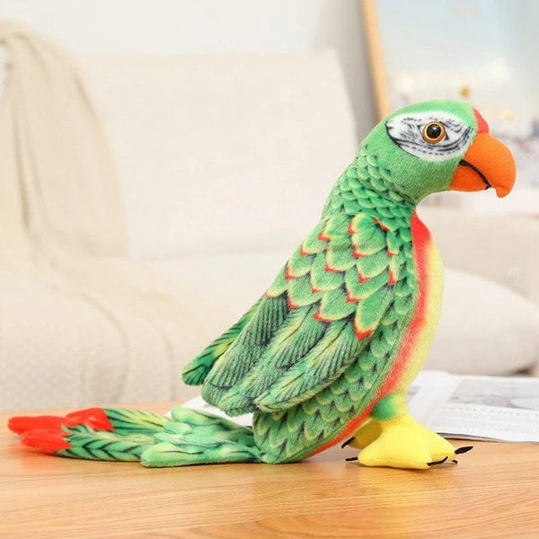 Planet Gates green / about 70x35cm 50/70cm Cute Lifelike Parrot Plush Stuffed Animal Toy Soft Kawaii Simulation Bird Dolls for Children Girls Baby Birthday Gift