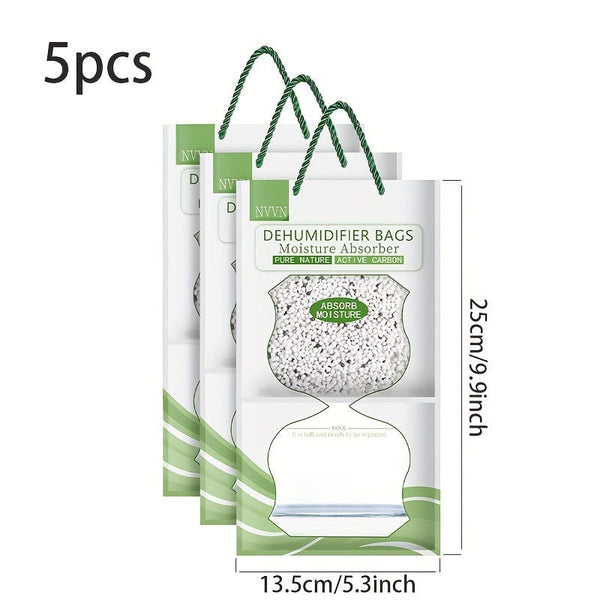 Planet Gates Green Activated Carbon To Remove Odor And Formaldehyde 100g / 5pcs 1/5/20pcs Dehumidifying Bag Mildew-proof Moisture-proof Agent Desiccant Household Hanging Moisture-absorbing Bag Wardrobe Dehumidifier Hanging Moisture-absorbing Bag Bag Household Dormitory Student Moisture-