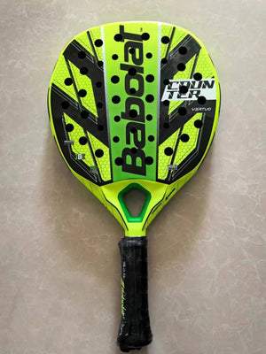Planet Gates Green Beach Tennis Racket 3K Full Carbon Fiber Rough Surface Interlayer EVA Foam Opening or Hole in A Utensil Outdoor Sports Racquet