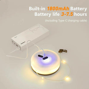 Planet Gates Green BISINNA Camping String Light USB Charging Lantern 2800mAh,IPX6 Waterproof,Rechargeable Flashlights