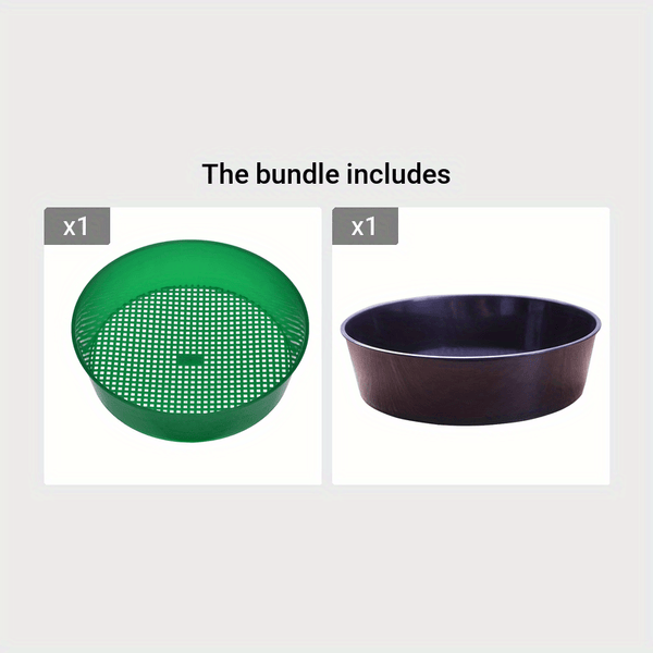 Planet Gates Green+Black 1 Piece Garden Sieve Garden Sifter Gardening Seedling Tool For Garden Sand Soil Compost Stone Home Planting Green
