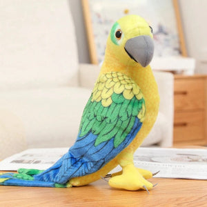 Planet Gates green blue / about 70x35cm 50/70cm Cute Lifelike Parrot Plush Stuffed Animal Toy Soft Kawaii Simulation Bird Dolls for Children Girls Baby Birthday Gift