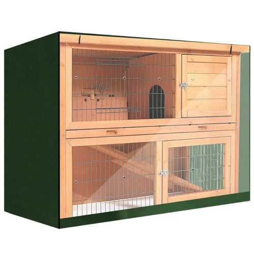 Planet Gates Green Bunny Rabbit Hutch Cover for Winter Garden Outdoor Waterproof Small Animal Cage Crate Cover UV Resistant Heavy Duty Pets