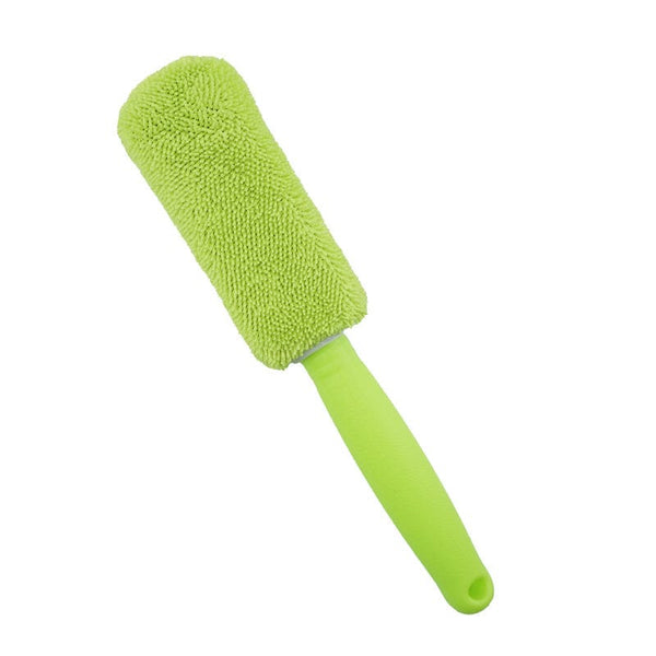Planet Gates Green Car Wash Portable Microfiber Wheel Tire Rim Brush Car Wheel Wash Cleaning For Car With Plastic Handle Auto Washing Cleaner Tools