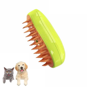Planet Gates Green Cat Dog Steamy Brush Steam Brush Electric Sprayer for Massage Pet Grooming tool Shedding 3 in 1 Electric Sprays Massage Combs