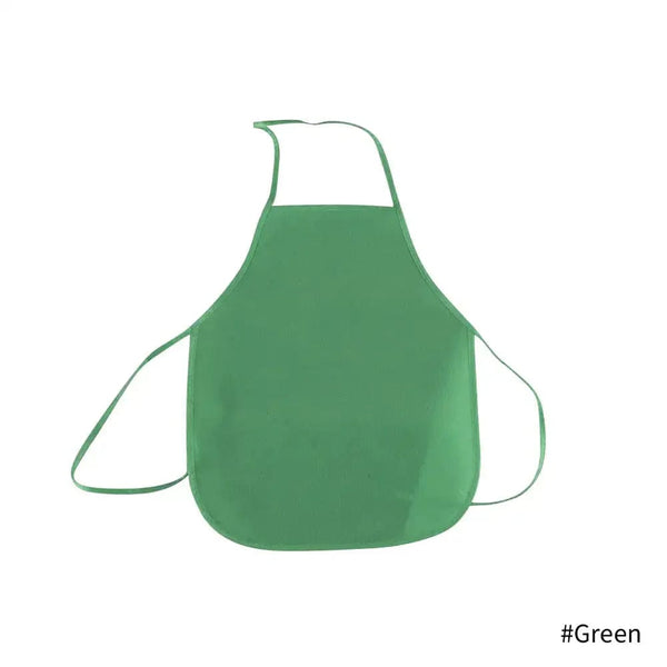Planet Gates green Children Plain Apron Colorful Non-Woven Fabric Kids Painting Drawing Toys Aprons Crafts Playset Baking Cooking Bib Apron