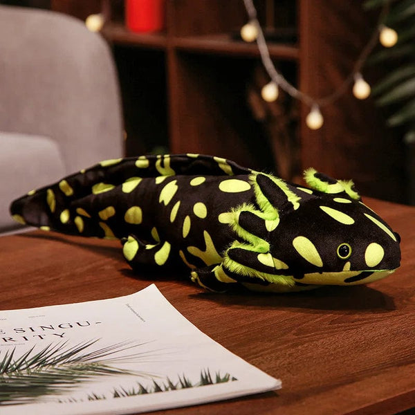 Planet Gates green / CHINA / 80cm 23-80cm Kawaii Colorful Newt Plush Toy Stuffed Cute Axolotl Salamander Fuzzy Plush Fish Appeasing Long Pillow Cushion Kids Gift
