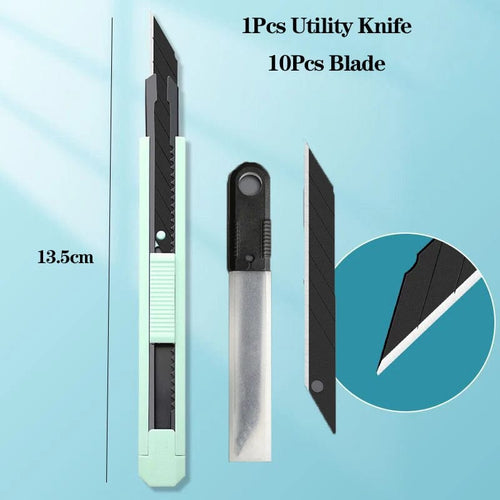 Planet Gates green / CHINA Multifunction Portable Utility Knife W/ Blade Pocket Craft Wrapping Box Paper Envelope Cutter Letter Opener Student Art Supplies