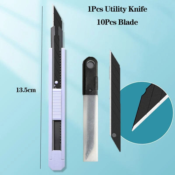 Planet Gates green / CHINA Multifunction Portable Utility Knife W/ Blade Pocket Craft Wrapping Box Paper Envelope Cutter Letter Opener Student Art Supplies