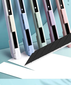 Planet Gates green / CHINA Multifunction Portable Utility Knife W/ Blade Pocket Craft Wrapping Box Paper Envelope Cutter Letter Opener Student Art Supplies
