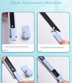 Planet Gates green / CHINA Multifunction Portable Utility Knife W/ Blade Pocket Craft Wrapping Box Paper Envelope Cutter Letter Opener Student Art Supplies