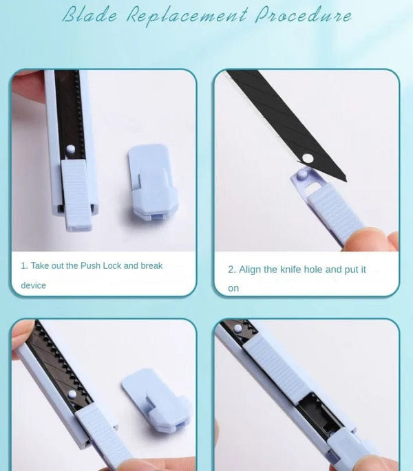 Planet Gates green / CHINA Multifunction Portable Utility Knife W/ Blade Pocket Craft Wrapping Box Paper Envelope Cutter Letter Opener Student Art Supplies