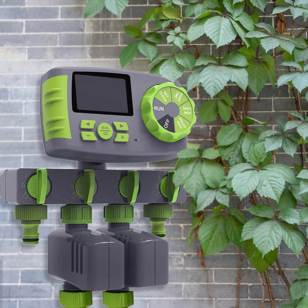 Planet Gates green controller / CHINA Aqualin Garden Automatic 4-zone Irrigation Watering Timer Controller System with 2 Solenoid Valve Irrigation Programmer